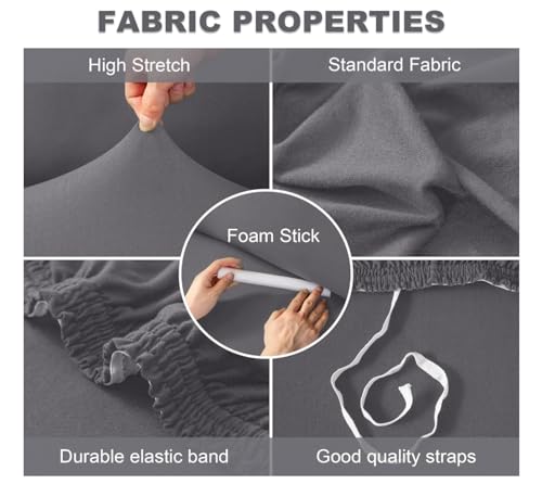 Housse de canapé d'angle extensible 4 places lavable Spandex - 3