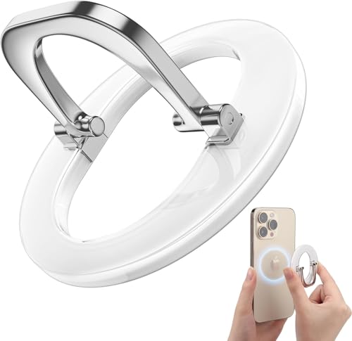 Image of SUPERONE for MagSafe Phone Grip, Adjustable Magnetic Phone Ring Holder, Removable Finger Phone Ring Kickstand Compatible with MagSafe Accessories Only for iPhone 17 /16 /15 /14 /13 /12 Series
