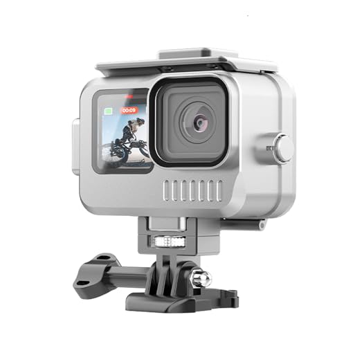 KETOPKIN Aluminum Alloy Waterproof Case for GoPro Hero13/Hero12/Hero11/Hero10/Hero9 Black,40M/131FT Underwater Diving Housing Protective Shell for Hero13/12/11/10/9 Black Action Camera Accessories