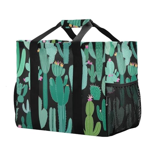 Cacti Green Large Beach Bag Waterproof Beach Tote Bags for Women Travel Gym Pool2
