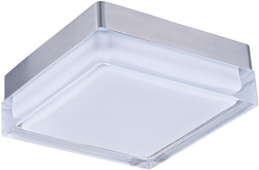 Maxim Illuminaire-15W 1 LED Flush Mount-7 Inches Wide by 2.5 inches high-Satin Nickel Finish