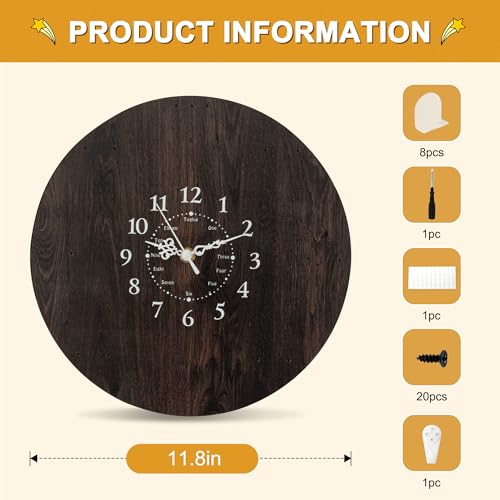 FEXIA Display Clock Case for Collectibles – 8 Acrylic Figurine Display Stand, Creative Desktop Display for Mini Toys, Vinyl Figures Accessories, Desk Decor, Unique Gift for Blind Box Lovers