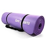 EUROSPORTS 1/2-Inch Extra Thick 72-Inch Long NBR Eco Friendly Non Slip Yoga Mat with a Carrying Strap for Yoga, Pilates and Exercise, Build Your Body Confidence in 2018