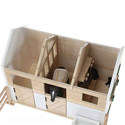 Image of Lottie Dolls Stable Playset | Toy Farm Playset | Toy Barn | Toy Horse Stable Playset | Wooden Barn