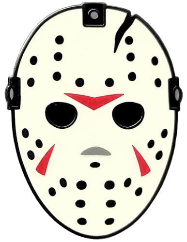 Pinsanity Horror Hockey Mask - Glow In The Dark - Enamel Lapel Pin