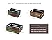 TIMRIS Set of 3 Rustic Distressed Wood Nesting Crates, Farmhouse Decorative Wooden Storage Boxes, Large Vintage Reclaimed Wood Baskets for Display (Random)