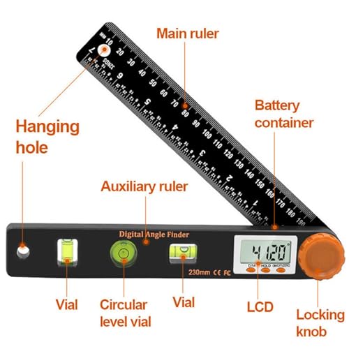 Recherche d'angle numérique avec écran LCD haute précision - 7