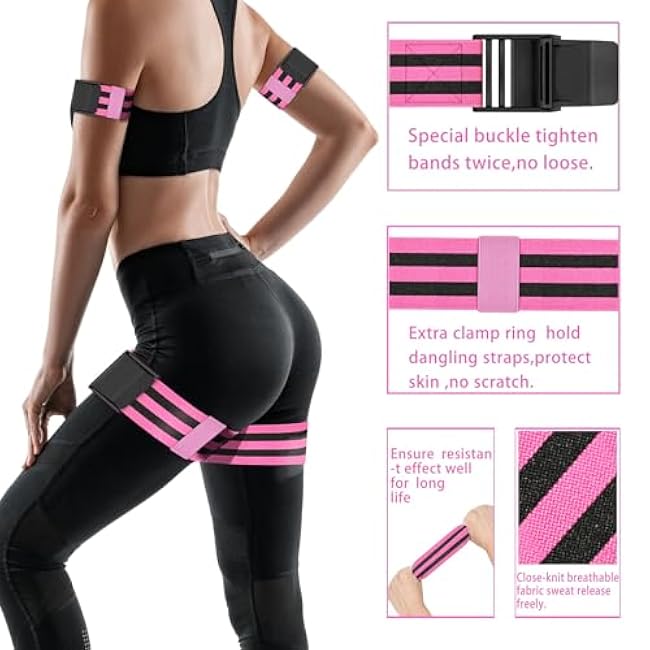 Booty Bands, Booty Bands for Working Out,Blood Flow Restriction Bands,Adjustable BFR Training Bands,Best Fabric Resistance Bands for Exercising Your Butt, Squat, Thigh, Fitness