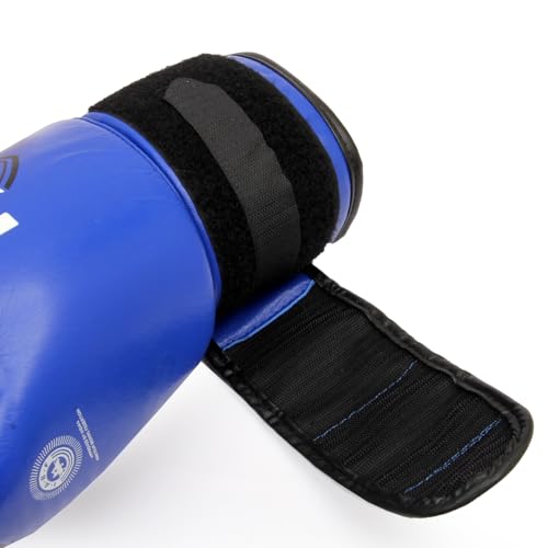 Image of RXN Competition Boxing Gloves All Leather (Blue, 16OZ)