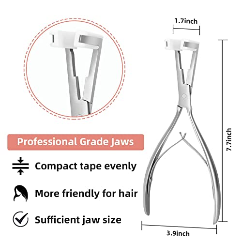 Siokuy Hair Extension Pliers For Fastening Tape In Hair Extensions Human Hair & Tape In Extensions & Hair Extensions Tape In & Tape Ins (Silver) #TOP2
