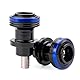 CCYYMOWOK 2 Stück M8 Nottolini Motorradständer Zubehör, Universal Gabelnüsse für Motorradständer 8 mm Spule Halterungen für Motorrad Lenkerhalter hinten Gewinde CNC Aluminium (Blau)