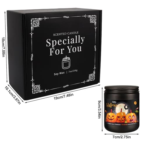 Halloween Scented Candles Set of 4 (7oz Each) – Spooky Aromatherapy Soy Wax Candles with Bat & Ghost Designs, Smokeless for All Saints' Day, Home Decor & Festive Gifts - Image 5