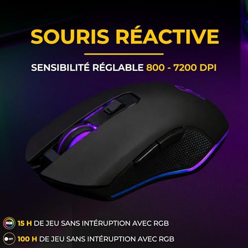 Kit teclado y ratón inalámbrico gaming The G-Lab Combo Hydro para jugar sin cables 6