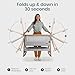 Tutti Bambini CoZee® Air Baby Bassinet & Bedside Sleeper - Rocking Bassinet for Baby, Fast-Folding with Travel Bag, Deluxe Airflow Mattress & 6 Mattress Heights, 0-6 Months (Silver & Oak)