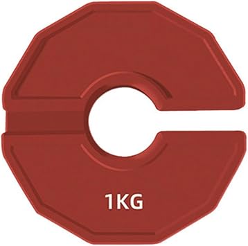 1 Pc Gym Micro Plates Dumbbell Fractional Weight Plate Rubber Fractional Weight Plates Add-on Change Red 1KG