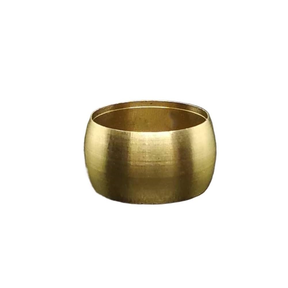 Zzsthvqwm One Color Brass Pipe Fitting Ferrules Compression Sleeve Seal Rings 6.2-16Mm 10 Pack(12.1Mm)