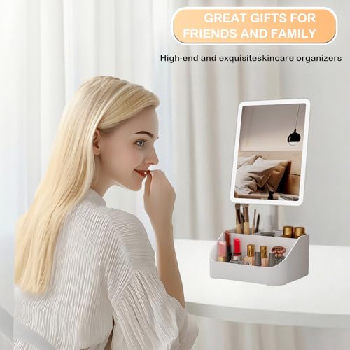 Espejo de Maquillaje Recargable con LED y Organizador miniatura 6