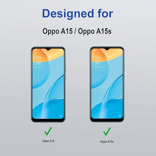 Image of ZAP CASE HD Plus Tempered Glass Screen Protector Compatible for Oppo A15 (Black) Edge to Edge Coverage with Easy Installation Kit