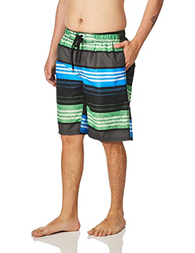 Image of Kanu Surf Men's Big Viper Extended Size Stripe Swim Trunk