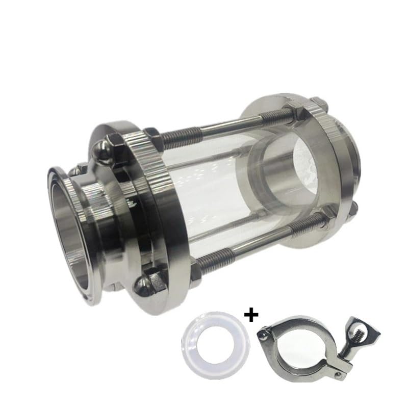 2 "Tri Clamp Typ Flow Schauglas Dioptrien for Homebrew Tagebuch Produkt Edelstahl SS304 Ferrule OD 64mm