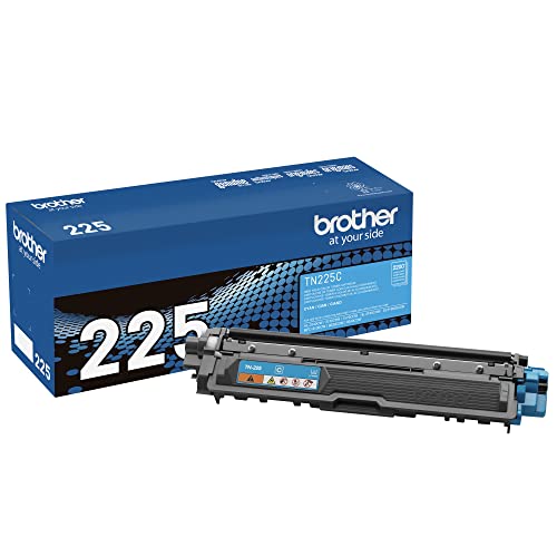 Brother Genuine High Yield Toner Cartridge, TN225C, Replacement Cyan Toner, Page Yield Up To 2,200 Pages, Amazon Dash Replenishment Cartridge, TN225