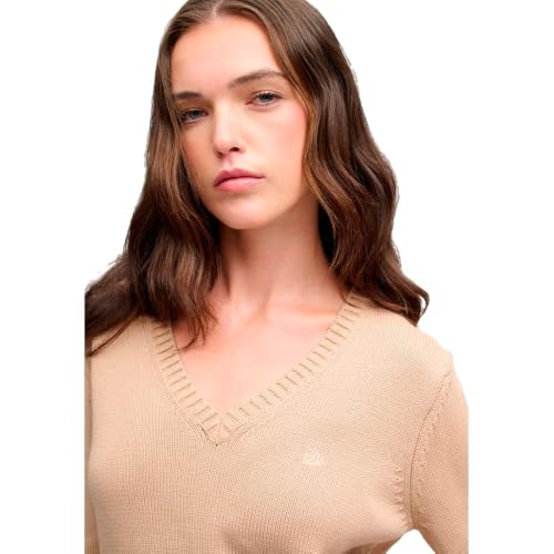 Superdry Pull pour Femme, modèle W6110749A, Couleur Taupe Clair, Taille 8