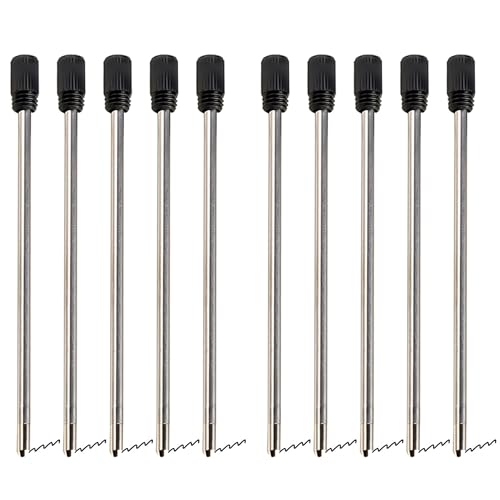 YUEMING 20 Pcs Black Ink Pen Refills for Ballpoint Pens, 2.75'' Black Ballpoint Pen Refills Replaceable Ballpoint Pen Refills Smooth Writing 7 cm and1 mm Medium Size Tip
