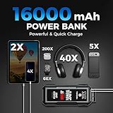 Car Battery Charger Jump Starter, TOPDON 2000A Peak Battery Jump Starter for Up to 8L Gas/6L Diesel Engines, 12V Portable Battery Booster Jump Starter Pack with Jumper Cables and EVA Protection Case - 4
