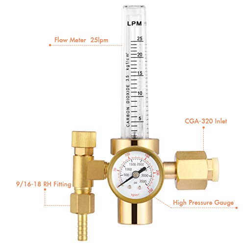Reboot Co2 Gas Regulator Full Copper Flowmeter Mig Welding Gas Regulator Valves Welding Accessory For Mig Tig Welding Machine #TOP1