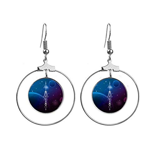Créoles totem extraterrestre ciel étoilé idée cadeau originale