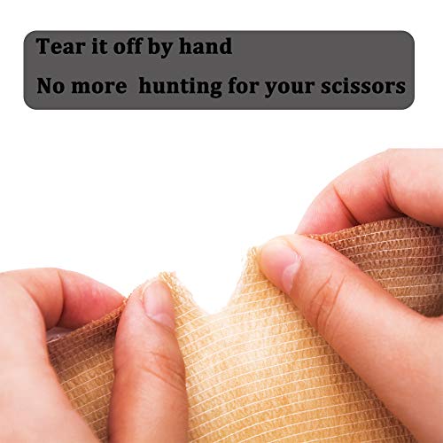 3" X 5 Yards Breathable Self Adherent Bandage Wrap, Multi-Purpose Non Woven Cohesive Wrap - Vet Wrap | Athletic Tape | Medical Tape, For Sports, First Aid, Wrist, Ankle Sprains, Swelling, Pets. #TOP4