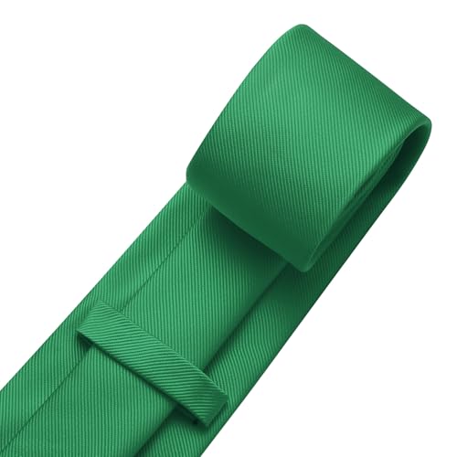 Image of DecTwig Men's Ties Solid Color Formal Neckties 3.15 inch (8CM) Black Ties For Men