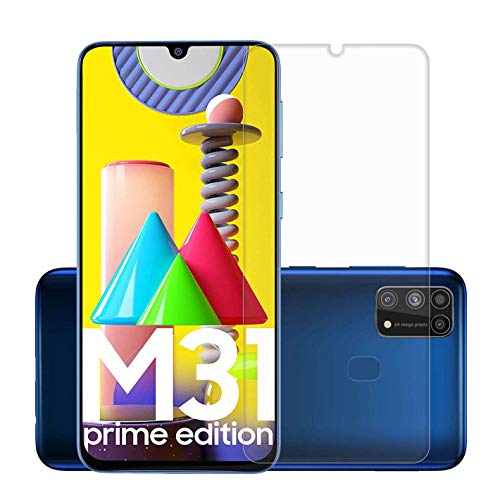 Image of 2.5D Tempered Glass Screen Protector Compatible for SAMSUNG M31 PRIME with Full Screen Coverage (except edges) and Easy Installation kit