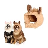 【LIFELIKE公式】うまもこキャップ 犬 ニット キャップ ニットキャップ 被り物 かぶりもの 帽子 もこもこ 干支 ウマ うま 馬年 2026年 年賀状 コスプレ 小型犬 中型犬 ヨーキー チワワ ダックス トイプー ビーグル コーギー 撮影 記念写真 写真撮影 ライフライク (モカ, S)