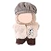 17cm Doll Clothes Set (No Doll) – Outfit with Hat & Overalls, Handmade Accessories for Mini Dolls, OB11-Compatible Dress-Up Gift (Hunter)