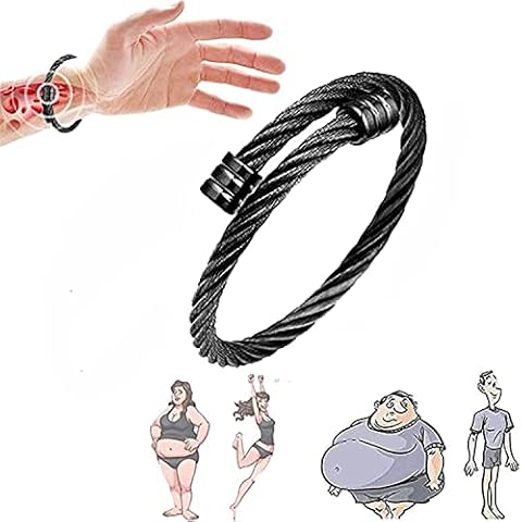 PETSBURG Crainoc Titaniumion Osimium Bangle.Magnetic Lymphatic Drainage Wrist Cuff Bracelet,Adjustable Titanium Bracelet,Suitable for Women and Men (Black) Cover