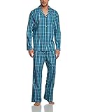  Seidensticker Herren Pyjama Lang Zweiteiliger Schlafanzug, Blau (blaugrün 817), XX-Large (Herstellergröße: 056)