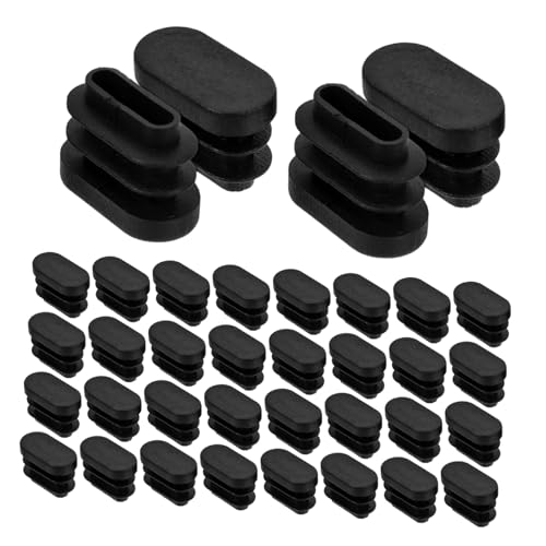 ABOOFAN 40pcs Chair Leg Covers Oval End Caps for Furniture Legs Protect Floor Silent and Easy to Install No Tools