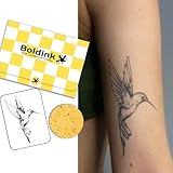 Boldink Semi-permanent tattoos, realistic fake tattoos, last 7-15 days, waterproof non-reflective temporary tattoo stickers, cruelty-free, uniquely designed exquisite packaging（Bird 1）