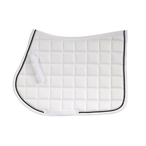 Tapis de selle matelassé blanc Horze Watson avec système de ventilation pour le dressage équestre