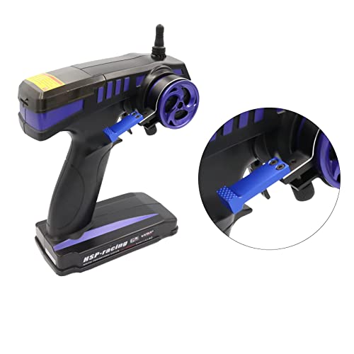 Hobby Fans Rc Transmitter Steering Wheel Trigger One-Handed Control Adapter Kit For 1/10 Rc Car Tqi Remote Controller Trx4 Trx6 Slash Summit (Blue) #TOP2