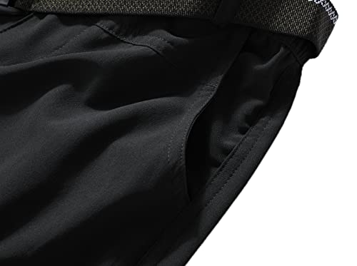 Dafengea Kids Hiking Cargo Pants Casual Outdoor Quick Dry Hiking Mountaineering Convertible Trousers，Black-9T thumb #2