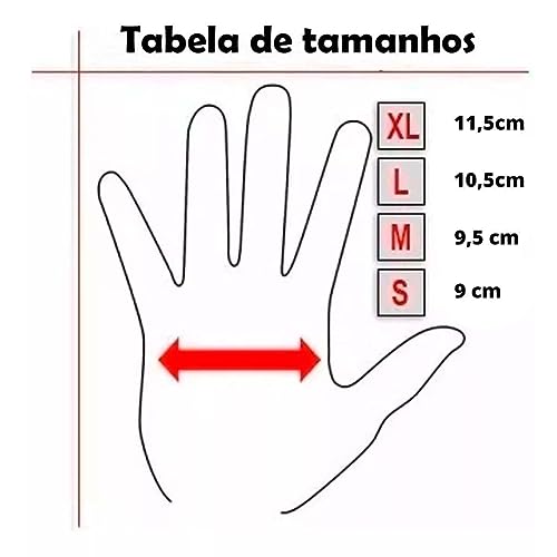 Luva Proteção Moto Motociclista Motoqueiro Respirável Bike Ciclista Motoboy Motocross (GG)