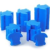 Chuangdi 24 Pieces Hot Tub Sponge, Turtle Oil Scum Absorbing Absorber for Spa and Swimming Pool (Blue)