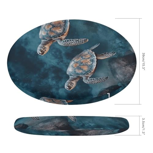 Cojín redondo para asiento con funda extraíble lavable de 15.3" 3