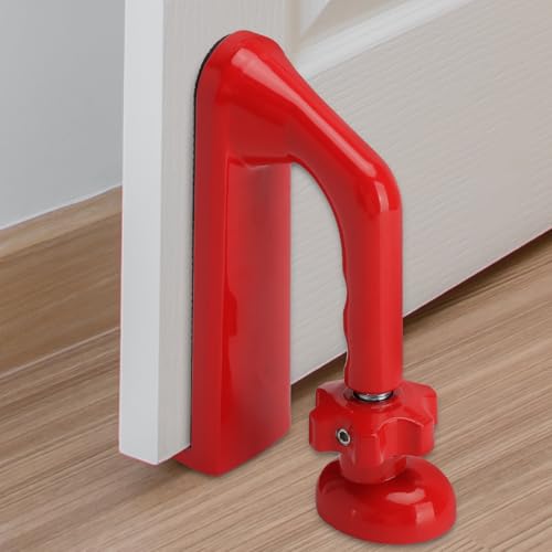 XRVRILE Verstellbare Türsicherung ohne Bohren, Mechanische Türverriegelung innen für mehr Tür Sicherheit, Tragbarer Türstopper Einbruchschutz für Wohnungstür & Hotel (Türspalt 0,8–5 cm)