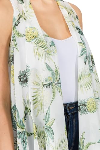 Image of Scarfand's Women's Sheer Open Front Lightweight Sleeveless Long Duster Cardigan Vest