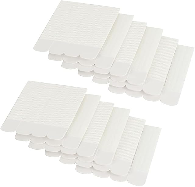 Amazon Basics Picture and Frame Hanging Strips, 24 Large Pairs - White - For Marble, Ceramic Tile, Glass, Metal, Plastic, Wood, Smooth Solid Surface
