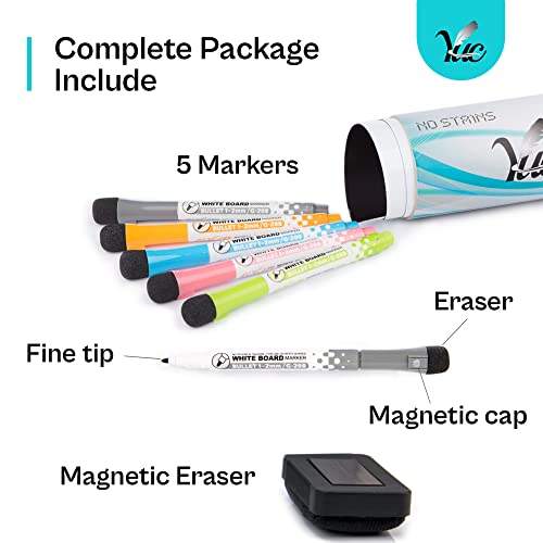 25X17 Inch - Magnetic Whiteboard For The Fridge - Magnetic Dry Erase Board - Fridge Whiteboard - Refrigerator Whiteboard - White Board For Fridge - Dry Erase Board Magnetic - Magnetic White Board #TOP2