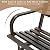 WZONICE98 50" Outdoor Iron Bench with Butterfly Back, Weatherproof Metal Garden Bench for Patio, Park, Front Porch, Entryway, Bronze Finish, 500 lbs Capacity